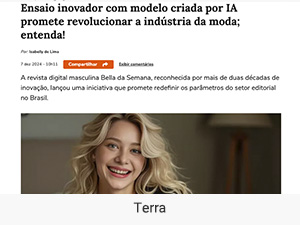 bella da semana na mídia